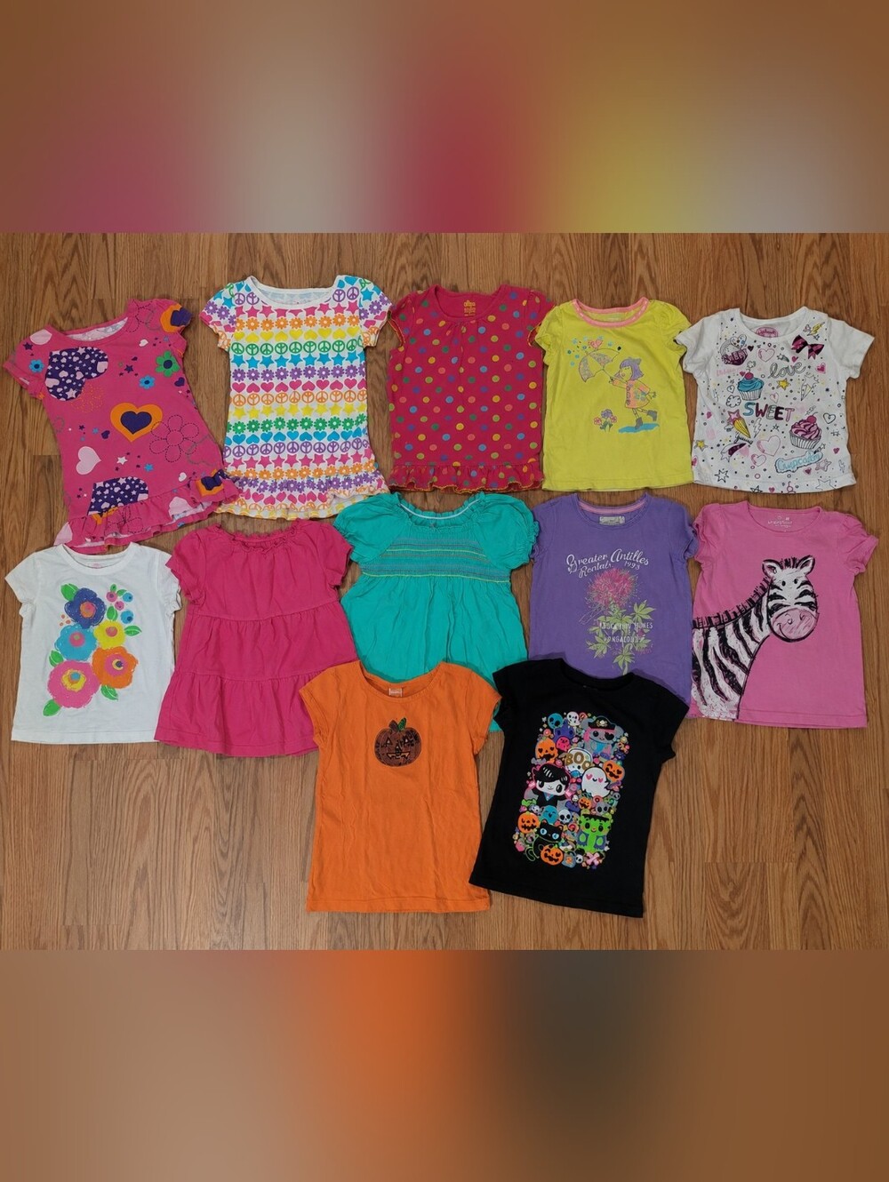 Assorted Girls' Short-Sleeve Tops - Sizes 4, 4t, Or 4/5